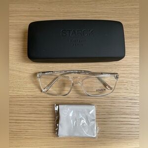 Philippe Starck Clear Glasses with Black Case